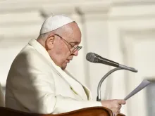 Papa Francisco pede paz na audiência geral de quarta-feira, 22 de novembro.