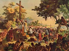 "A Primeira Missa no Brasil", pintado por Victor Meirelles em 1861 está na exposição virtual "Brasil e Santa Sé: 200 Anos de Relações Diplomáticas"