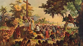 "A Primeira Missa no Brasil", pintado por Victor Meirelles em 1861 está na exposição virtual "Brasil e Santa Sé: 200 Anos de Relações Diplomáticas"