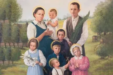 Retrato oficial da família Ulma.