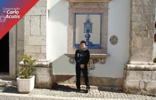 Carlo Acutis no santuário do Santíssimo Milagre, em Santarém, Portugal