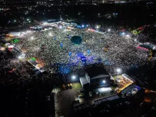 Imagem aérea do Festival Halleluya no dia 26 de julho de 2025.