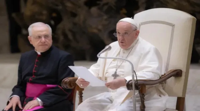 Papa Francisco em audiência geral no Vaticano em 9 de agosto de 2023. ?? 