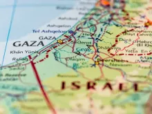 Mapa de Israel e da Faixa de Gaza.