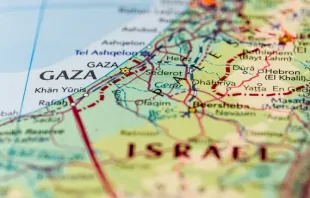 Mapa de Israel e da Faixa de Gaza.