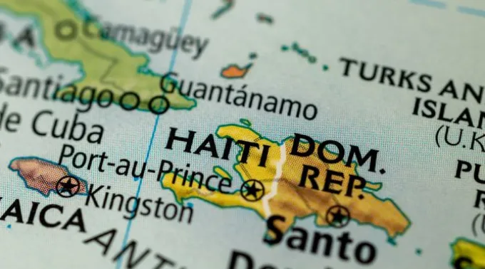 Haiti no mapa mundial. ?? 