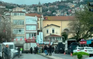 Exterior da igreja de Santa Maria em Istambul, Turquia