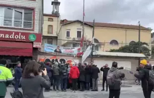 A Igreja atacada em Istambul (Turquia).