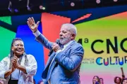 Presidente Lula com a ministra da cultura, Margareth Menezes na  4ª Conferência Nacional de Cultura (CNC), em Brasília