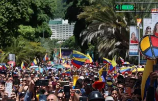 Milhares de venezuelanos se manifestaram pela democracia do país em 28 de julho de 2024, dia das eleições presidenciais