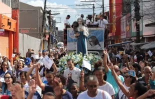 Procissão da memória de santa Dulce dos Pobres em Salvador, no dia 4 de agosto