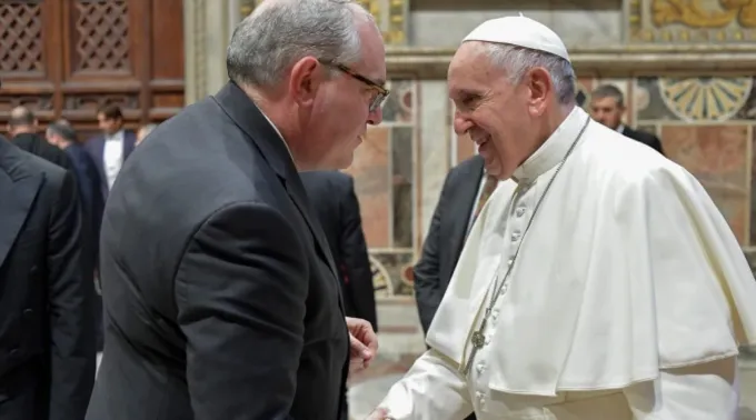 Michael P. Warsaw no Vaticano em 24 de setembro de 2019 ?? 