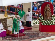 O papa Leão XIV celebrou hoje (5) a missa por ocasião do Jubileu dos Migrantes e dos Missionários