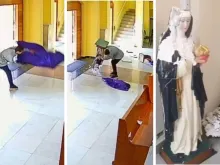 Homem invade igreja e quebra as imagens do Bom Jesus e de santa Edwiges da paróquia Bom Jesus das Oliveiras.