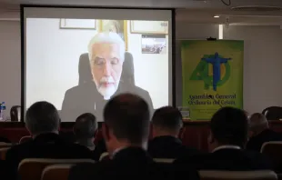 Bispo Luís Marín de San Martín, OSA, secretário adjunto do Sínodo dos Bispos, durante a 40ª Assembleia Geral do Conselho Episcopal Latino-Americano (Celam).