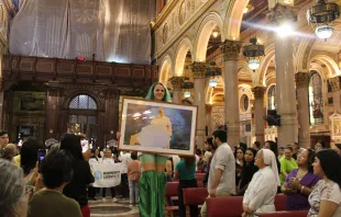 Chegada da Caminhada Pelos Mártires da Casa Comum à Basílica Nossa Senhora de Nazaré, em Belém (PA).