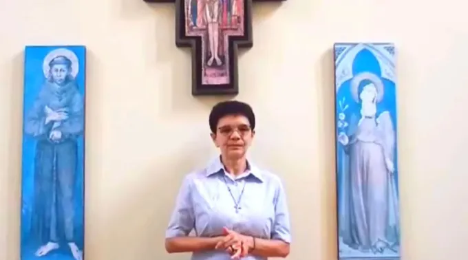 Irmã Nilza Ribeiro da Silva, FD, diretora da Conferência da Família Franciscana do Brasil (CFFB). ?? 