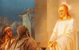 Jesus ressuscitou com os discípulos de Emaús.