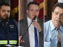 Os autores da lei, os vereadores Octavio Sampaio, Marcelo Lessa e Mauro Peralta
