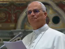 Papa Leão XIV nesta sexta-feira na Basílica de São João de Latrão, em Roma.