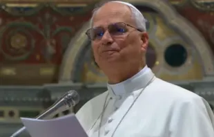 Papa Leão XIV nesta sexta-feira na Basílica de São João de Latrão, em Roma.