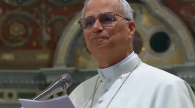 Papa Leão XIV nesta sexta-feira na Basílica de São João de Latrão, em Roma. ?? 