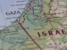 Mapa da Faixa de Gaza e de Israel.