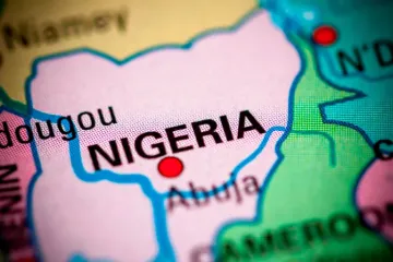 Mapa da Nigéria.
