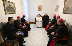 Presidência da CNBB reunida com o papa Francisco no Vaticano em 6 de fevereiro de 2025.