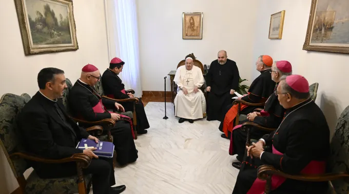 Presidência da CNBB reunida com o papa Francisco no Vaticano em 6 de fevereiro de 2025. ?? 