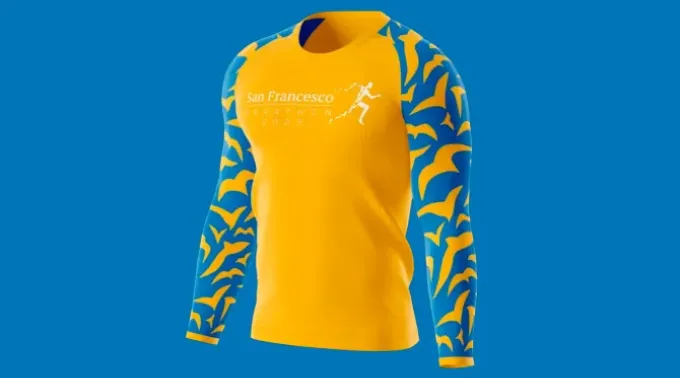 A camiseta oficial da Maratona de São Francisco que acontecerá em Assis. ?? 