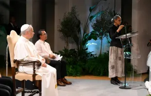 Ministra Marina Silva durante seu discurso.