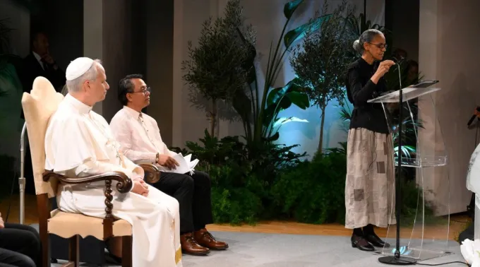 Ministra Marina Silva durante seu discurso. ?? 