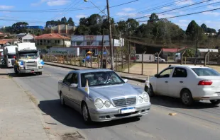 Carreata de São Cristóvão em São Bento do Sul (SC), em julho de 2023.