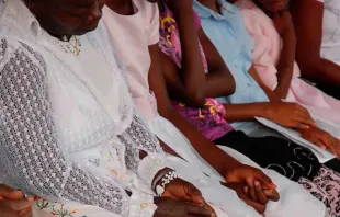 Santa Missa na paróquia do Sagrado Coração no Haiti.