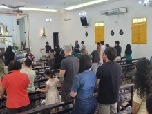 Missa de exéquias da bebê Rosa Guadalupe.