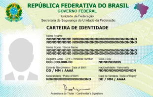 Modelo da nova Carteira de Identidade Nacional (CIN)