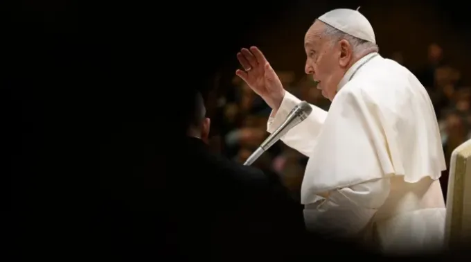 Imagem ilustrativa do papa Francisco em audiência geral. ?? 