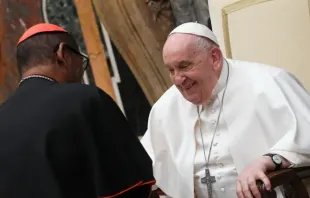 Papa Francisco durante audiência com os membros do Dicastério para o Culto Divino e a Disciplina dos Sacramentos.
