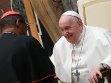 Papa Francisco durante audiência com os membros do Dicastério para o Culto Divino e a Disciplina dos Sacramentos.