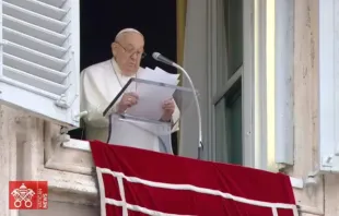 Papa Francisco na janela do Palácio Apostólico do Vaticano, depois da oração do Ângelus