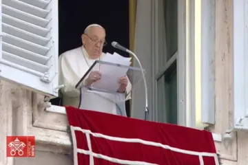 Papa Francisco na janela do Palácio Apostólico do Vaticano, depois da oração do Ângelus