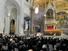 Papa Francisco no encontro privado com o clero de Roma, em 13 de janeiro