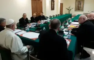 Papa Francisco com o Conselho de Cardeais em 2019