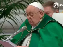 Papa Francisco na missa dominical da Palavra de Deus, hoje (21) na basílica de São Pedro