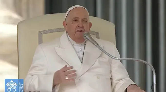 Papa Francisco, durante a Audiência Geral do dia 6 de março de 2024 na Praça de São Pedro. ?? 