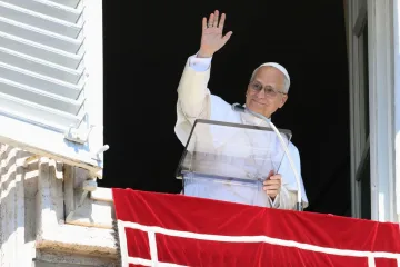 O papa Leão XIV no Ângelus do dia 21 de setembro de 2025.