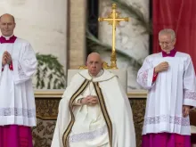 Papa Francisco na Missa da Páscoa 2024.