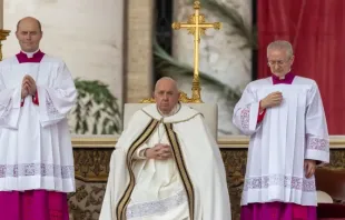 Papa Francisco na Missa da Páscoa 2024.