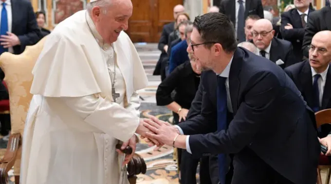 Papa Francisco recebe os prefeitos do Governo da Itália no Vaticano. ?? 